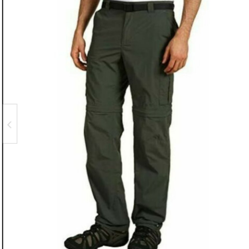 Columbia Silver Ridge Convertible Pants Zip Off In Gravel Size 50 X 34 - Picture 1 of 11